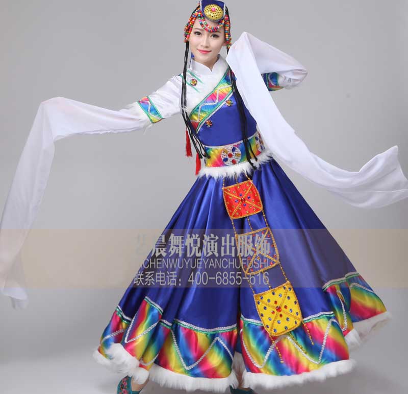 藏族舞蹈服水袖服