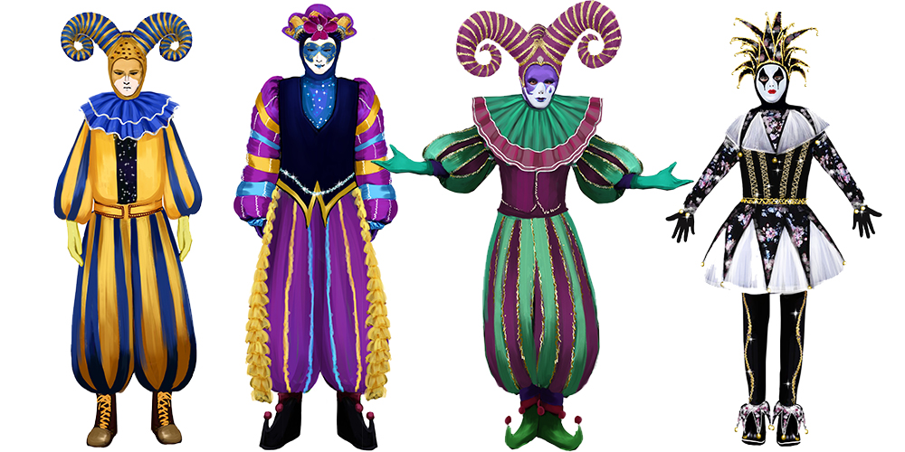 景区小丑演出服装定制生产