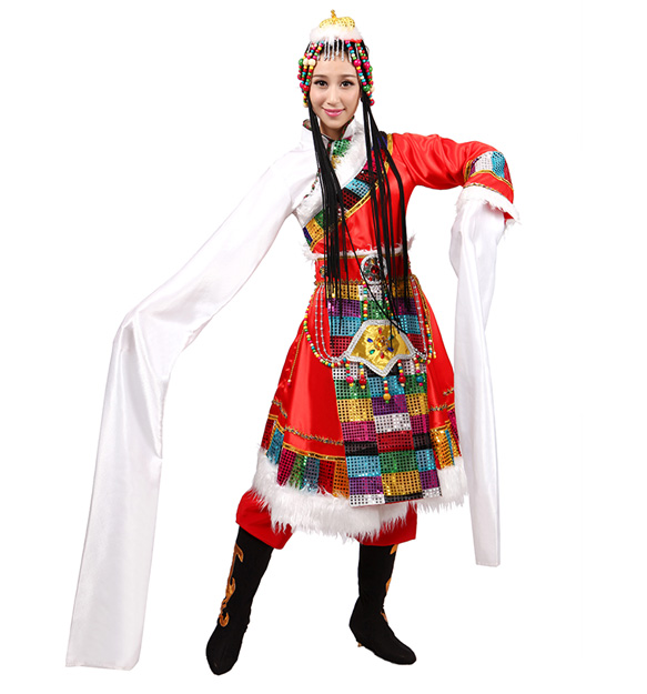 藏族舞蹈服装,藏族舞服装,艺晨舞悦