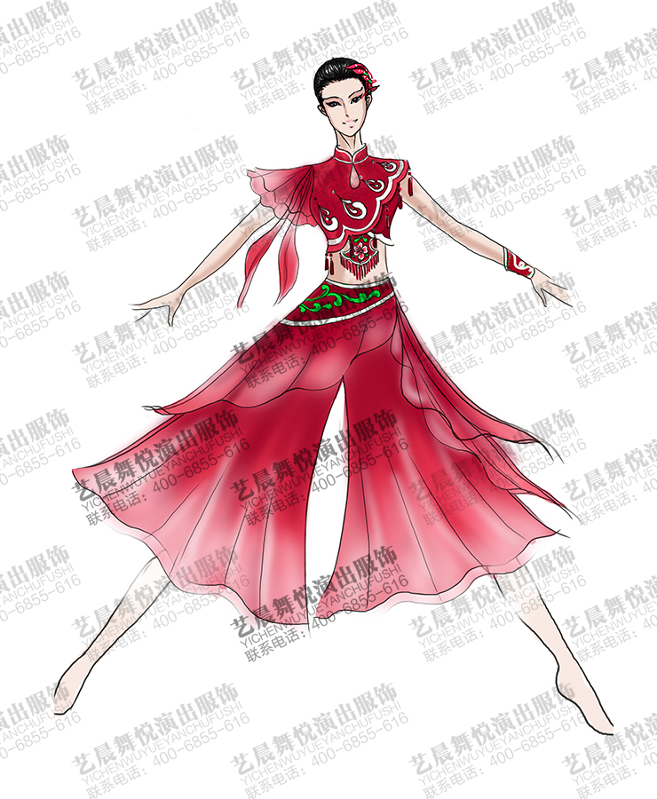 详情民族舞蹈服装设计