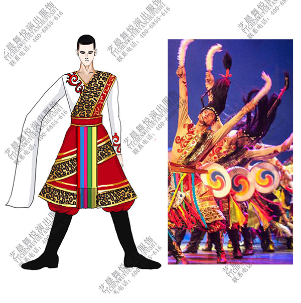 藏族演出服装设计