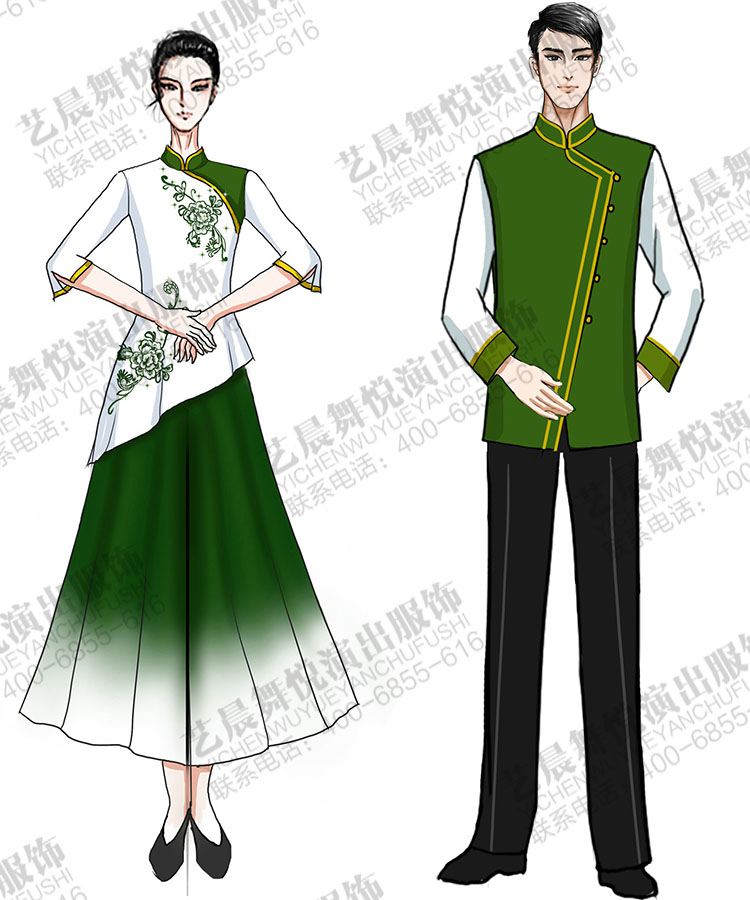 中式演出礼服设计