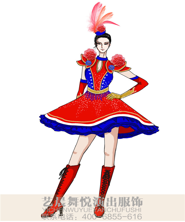 游乐场游园威尼斯高跷演出服装设计,狂欢节巡游高跷演出服装设计！