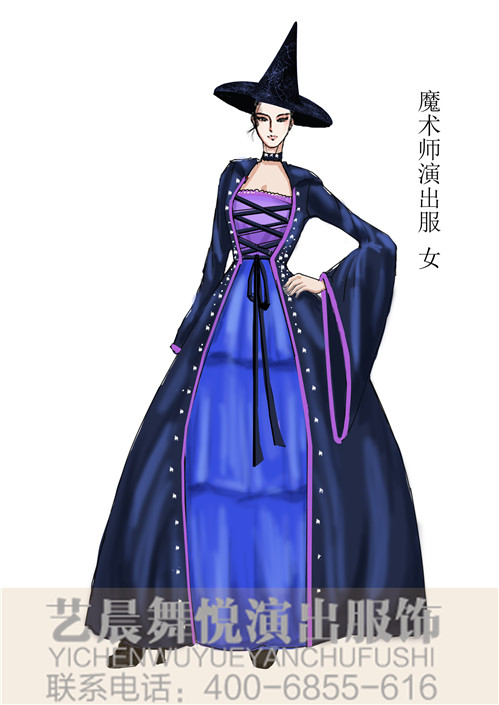 魔术师服装(喜庆氛围)定制,景区魔术师服装定制