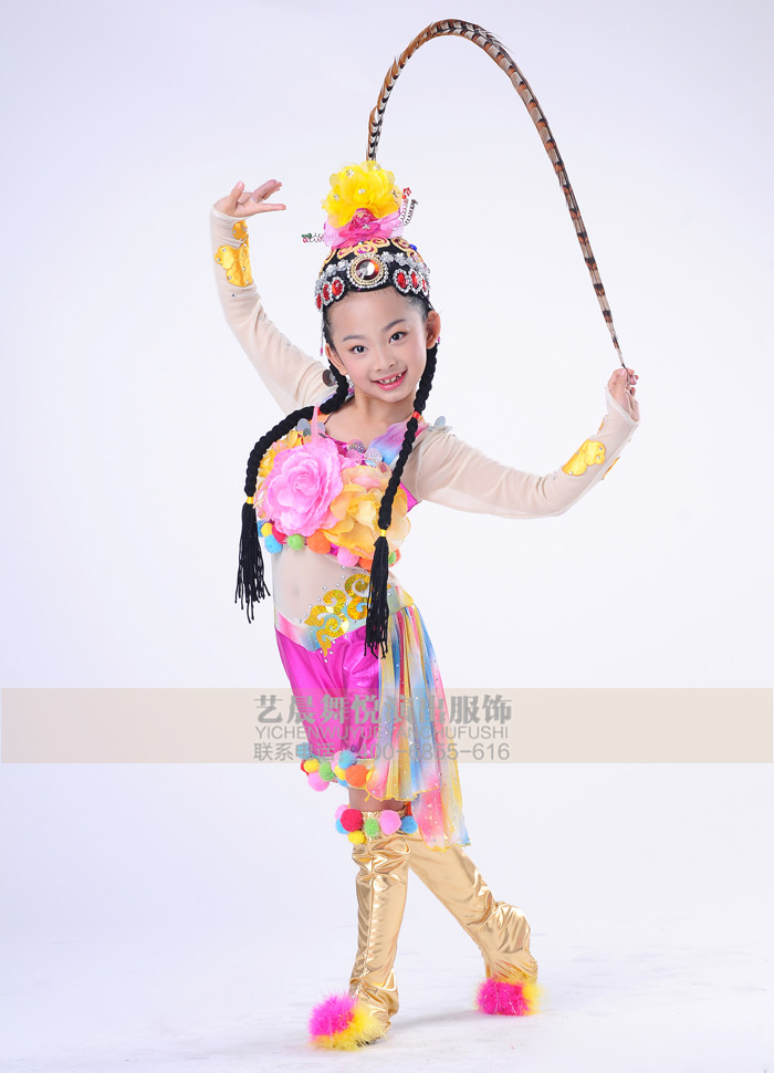 儿童小花旦演出服装设计,儿童戏曲服装定制,学生戏曲练功服装订制