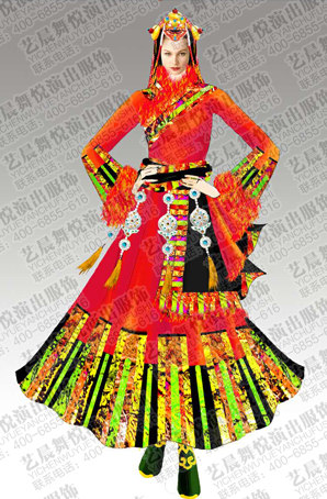 藏族舞服装设计藏族舞服装定制藏族舞服装定制厂家