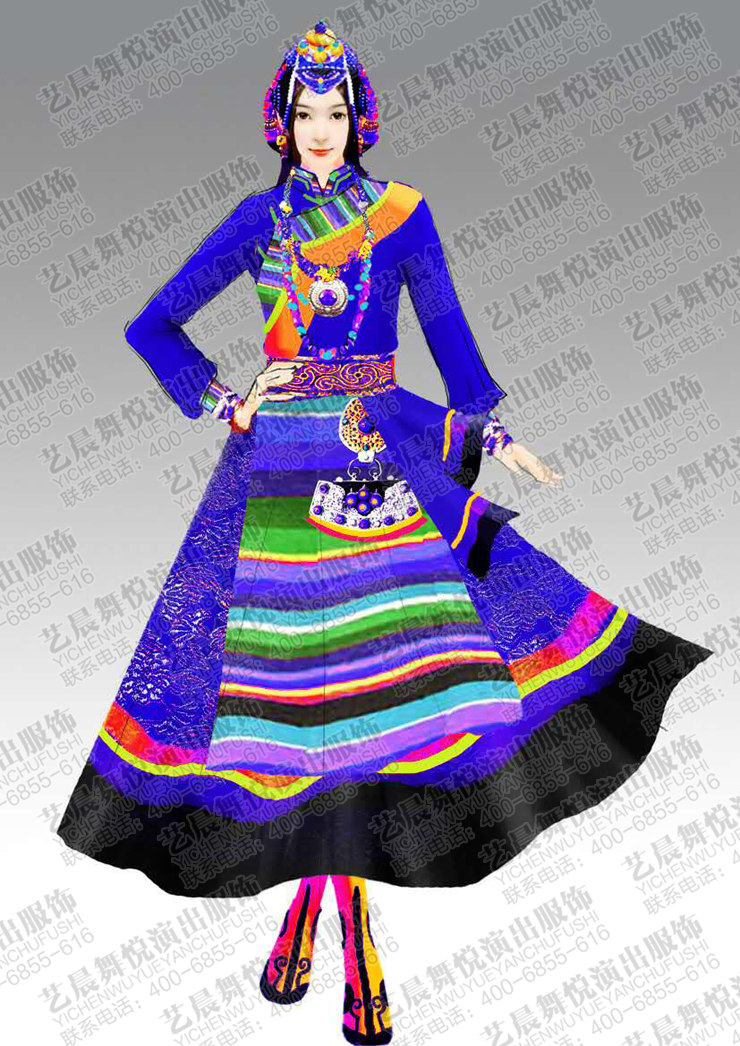 藏族演出服定制,藏族演出服设计,藏族演出服工厂,藏族演出服厂家,艺晨舞悦