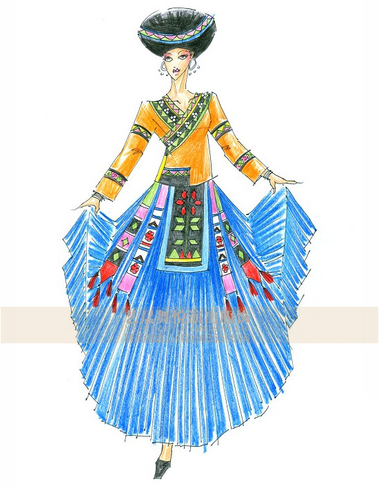 傣族舞蹈演出服设计