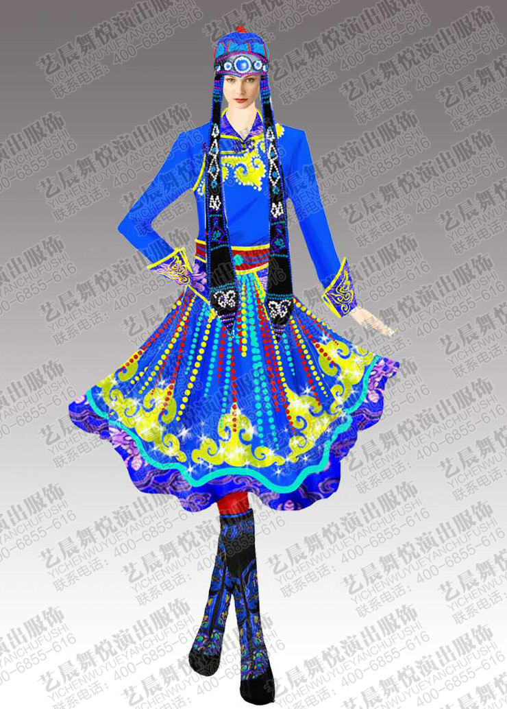 蒙古舞蹈服装设计