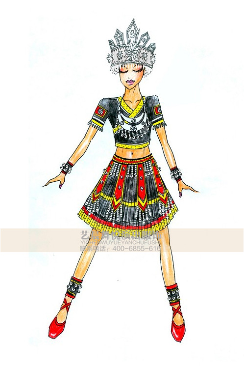 苗族舞蹈服装设计