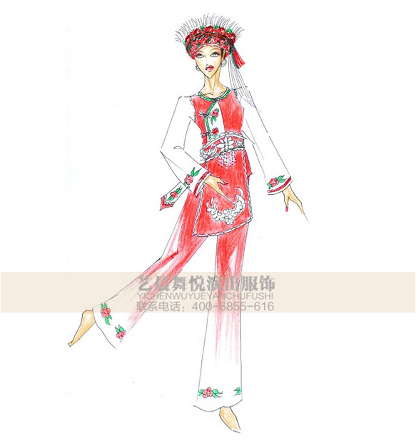 艺晨舞悦演出服装设计师充分了解需求、设计出图沟通、制版打样确认、量产质检验收 没有经验? 可以现货中选款、试穿 新排节目? 按节目及舞台演出效果定制设计 我有图纸? 样衣师可做到完美诠释、还原图纸