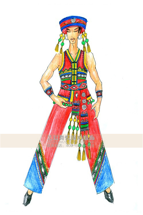 哈尼族演出服装设计