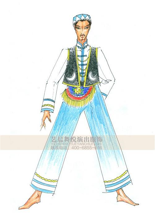 回族舞蹈服装设计