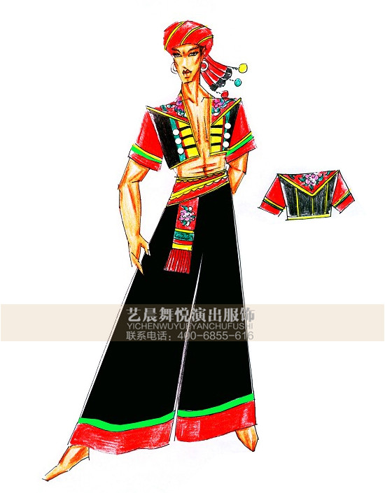 彝族舞蹈服装定制