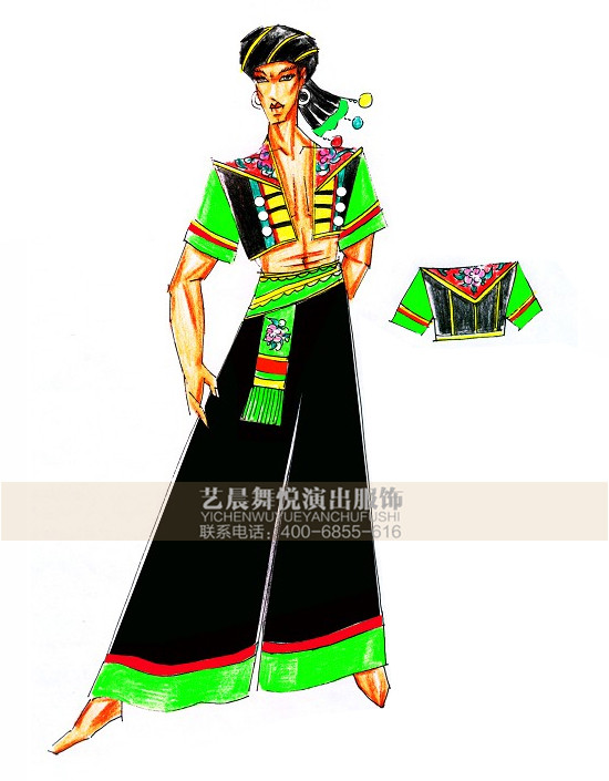 彝族舞蹈服装设计