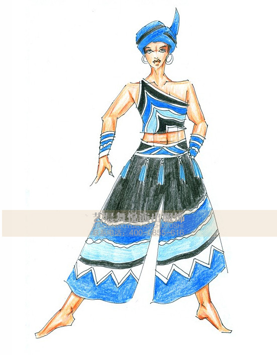 彝族舞蹈演出服装设计,彝族舞蹈演出服装定制,彝族舞蹈演出服装定做