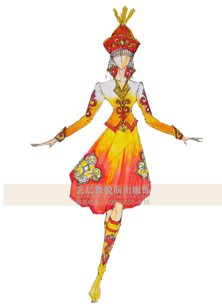 新疆舞演出服设计